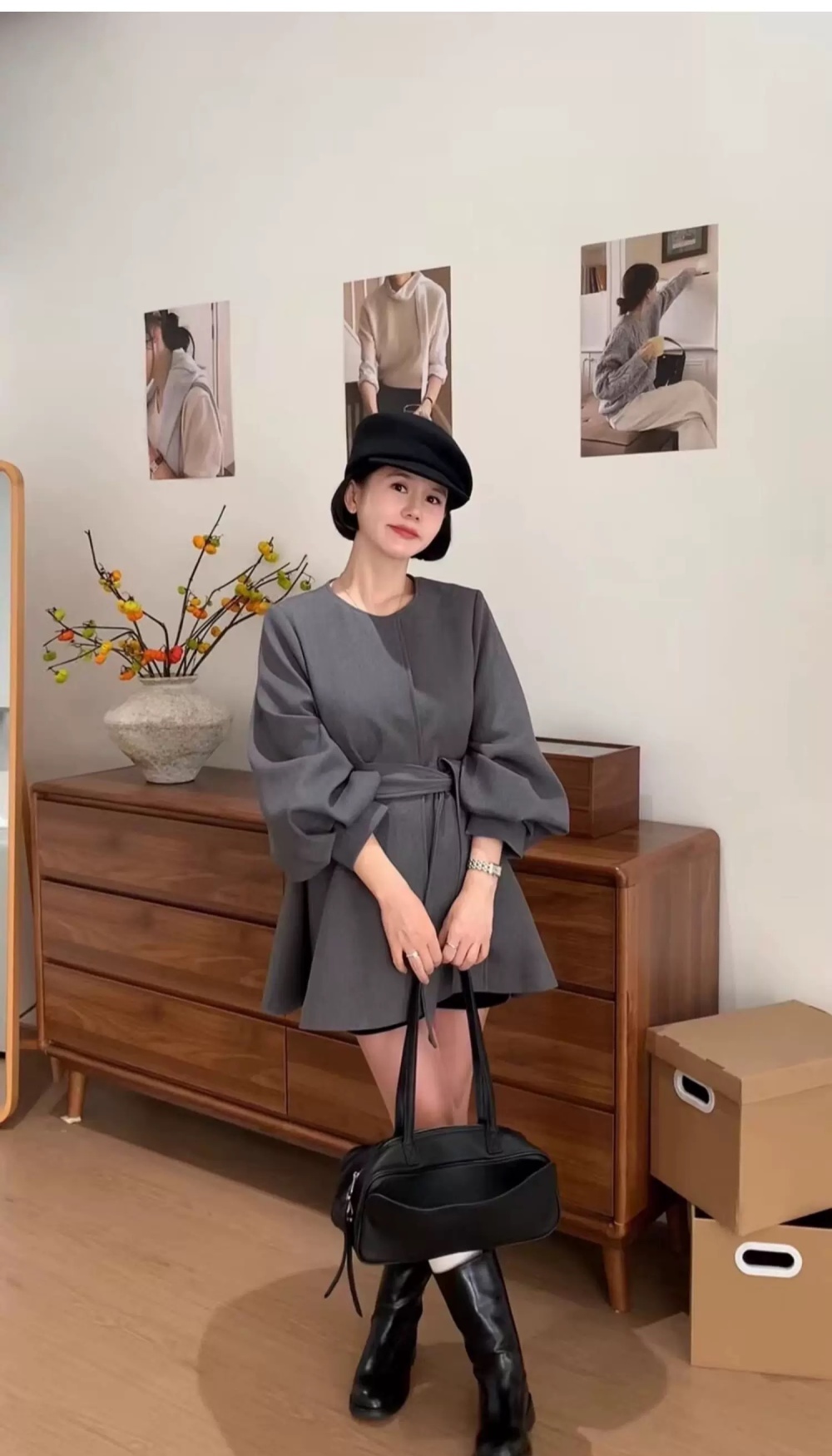 Autumn coat lantern sleeve business suit