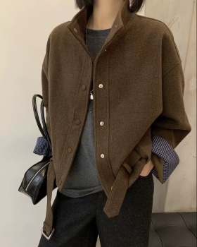 Slim fashion jacket loose woolen coat for women