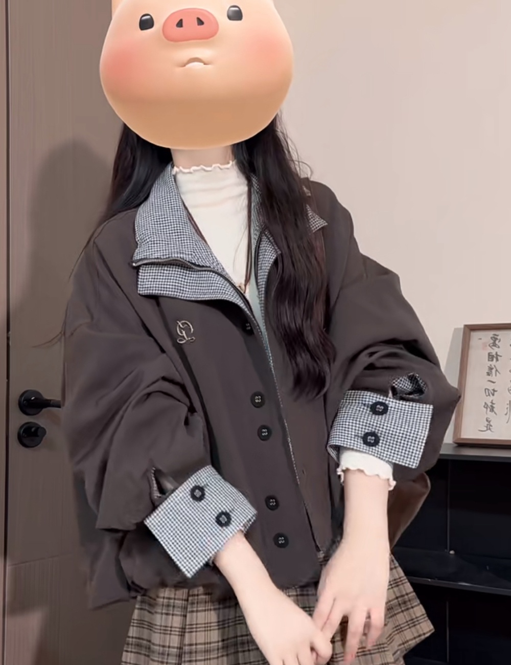 Spring and autumn lazy jacket loose work clothing