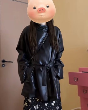 Loose niche coat autumn retro leather coat