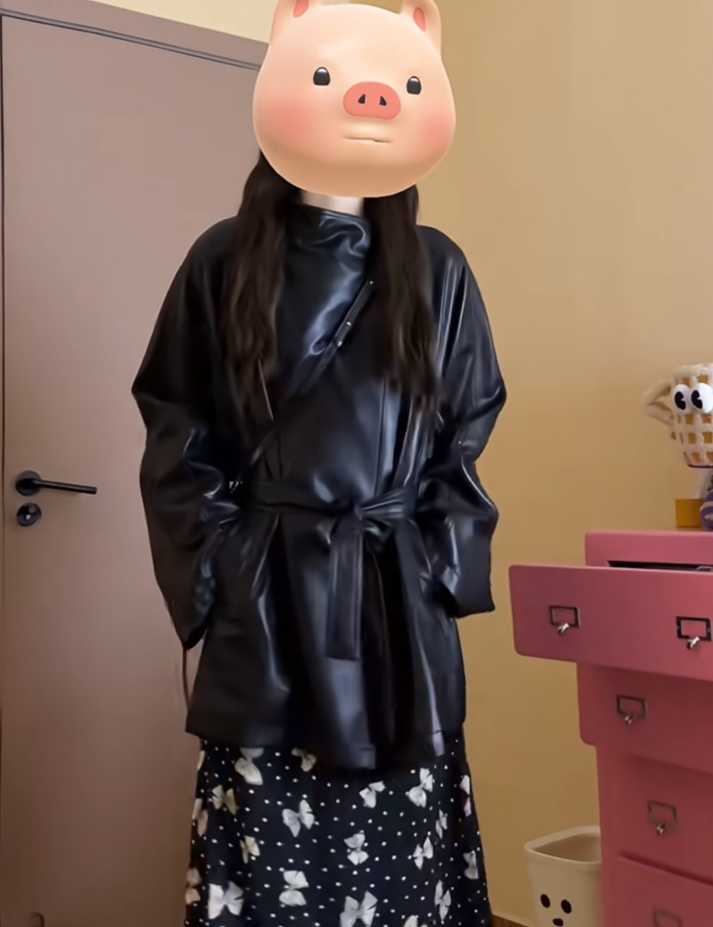 Loose niche coat autumn retro leather coat