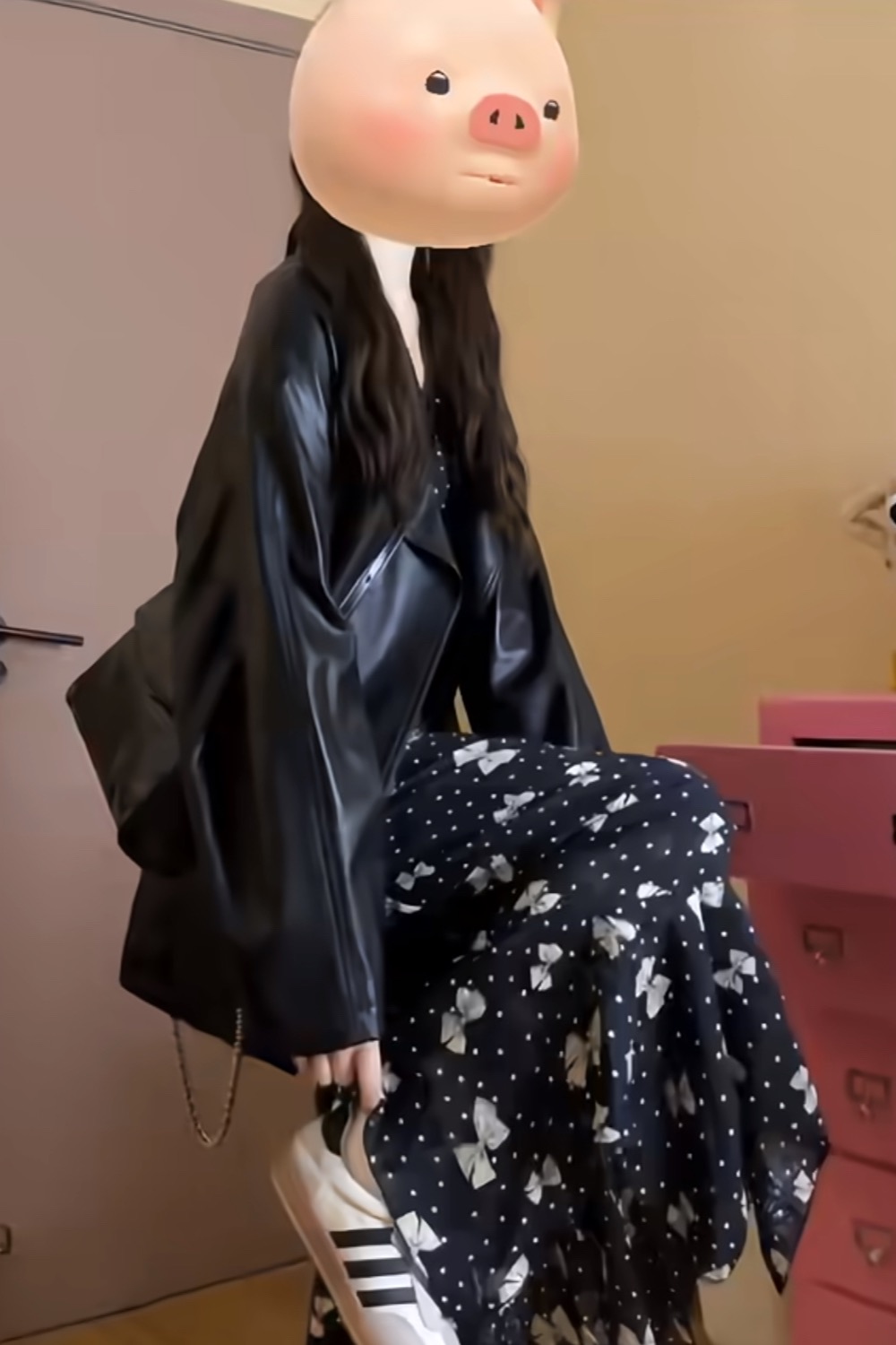 Loose niche coat autumn retro leather coat