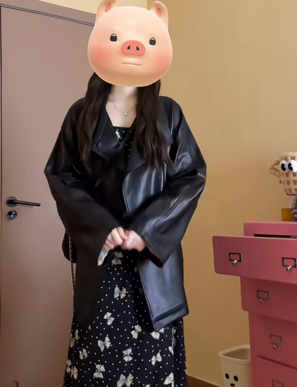 Loose niche coat autumn retro leather coat