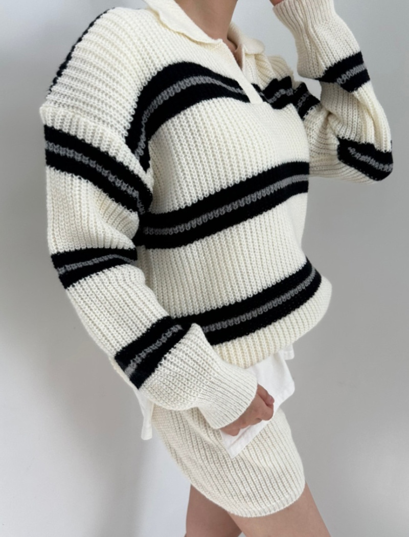 Korean style sweater all-match shorts a set for women