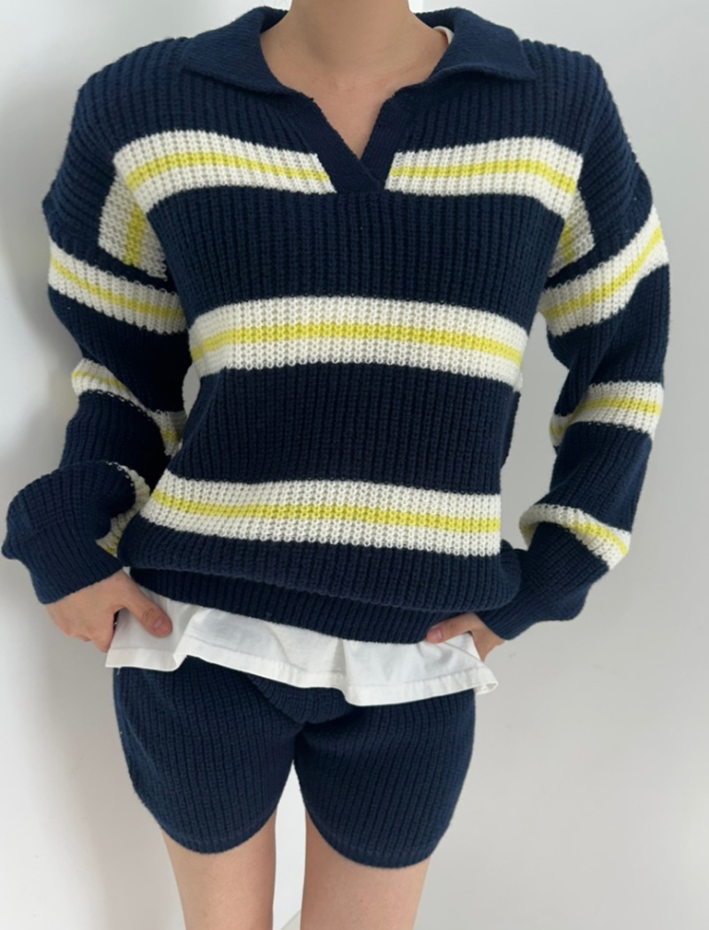 Korean style sweater all-match shorts a set for women