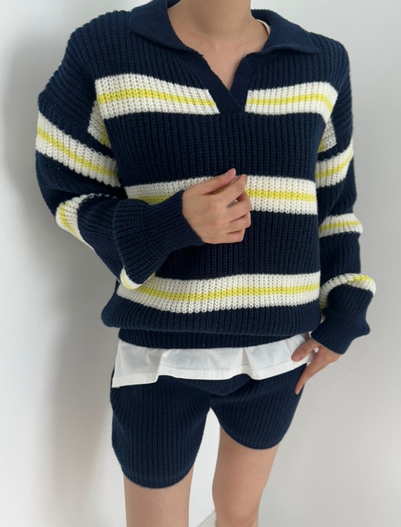 Korean style sweater all-match shorts a set for women