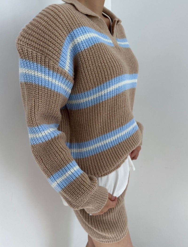 Korean style sweater all-match shorts a set for women