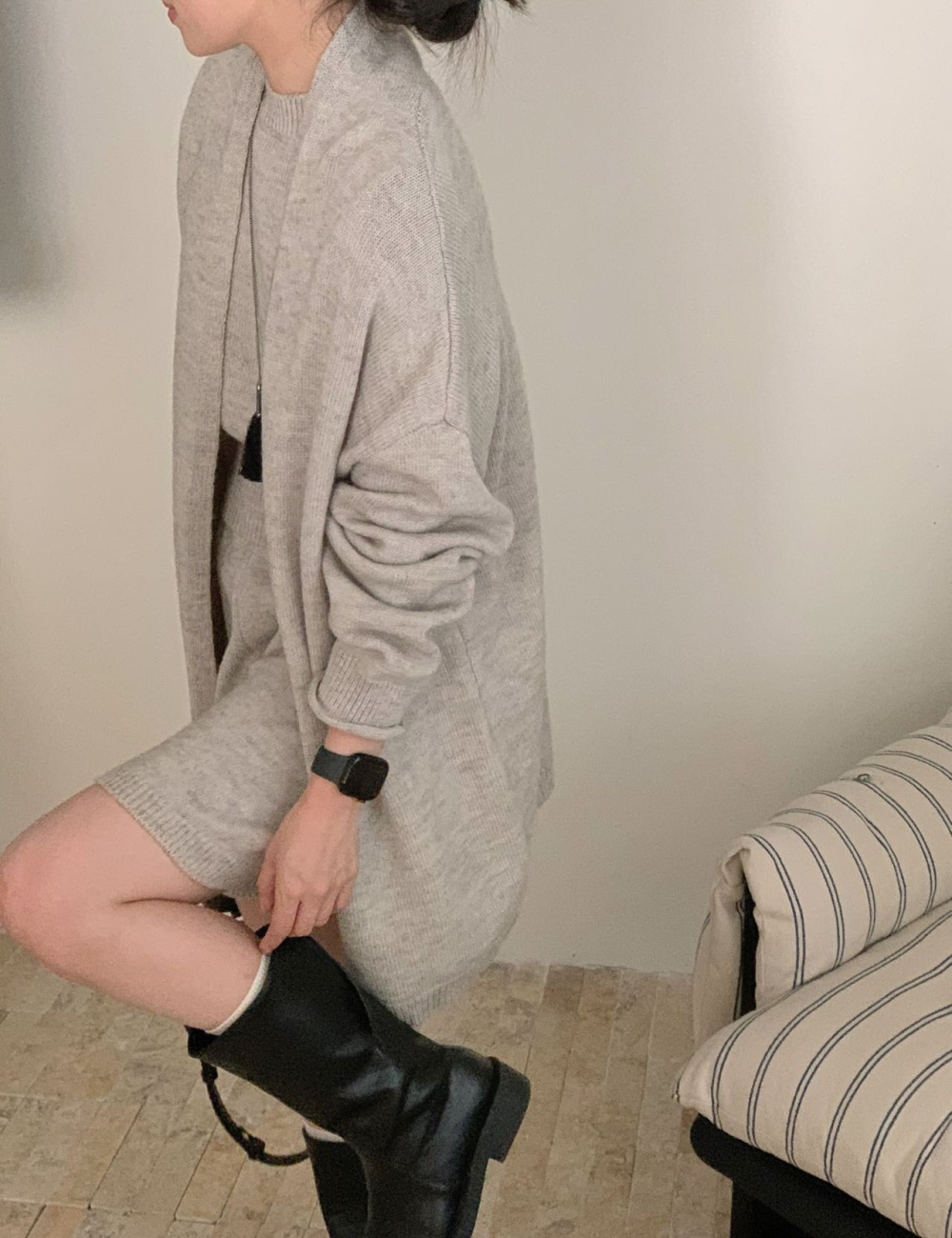 France style coat all-match shorts 3pcs set