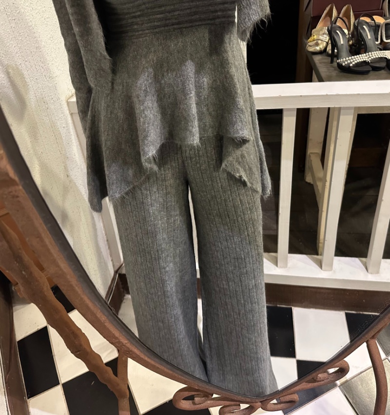 France style sweater knitted long pants 3pcs set
