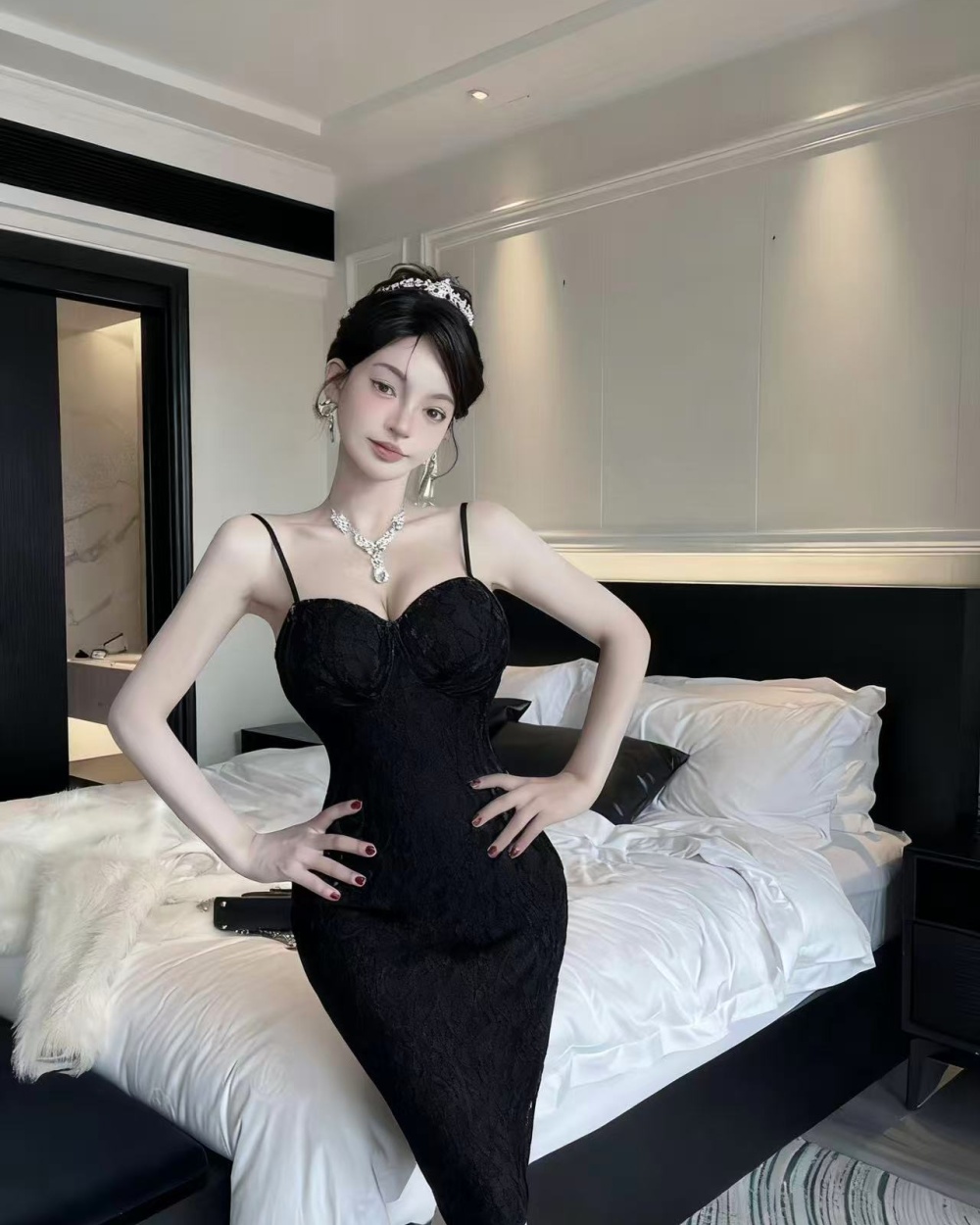 Slim package hip dress temperament sexy formal dress