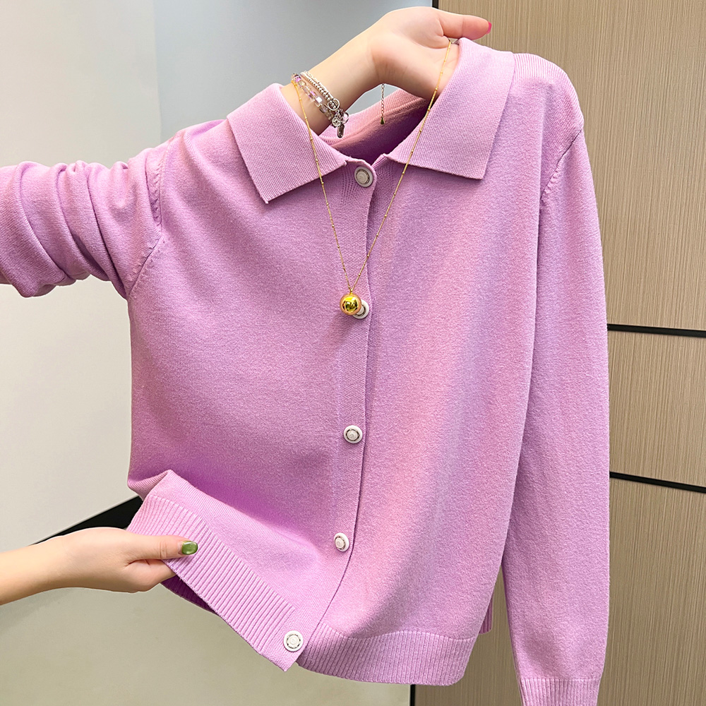 Knitted slim cardigan autumn and winter sweater for women