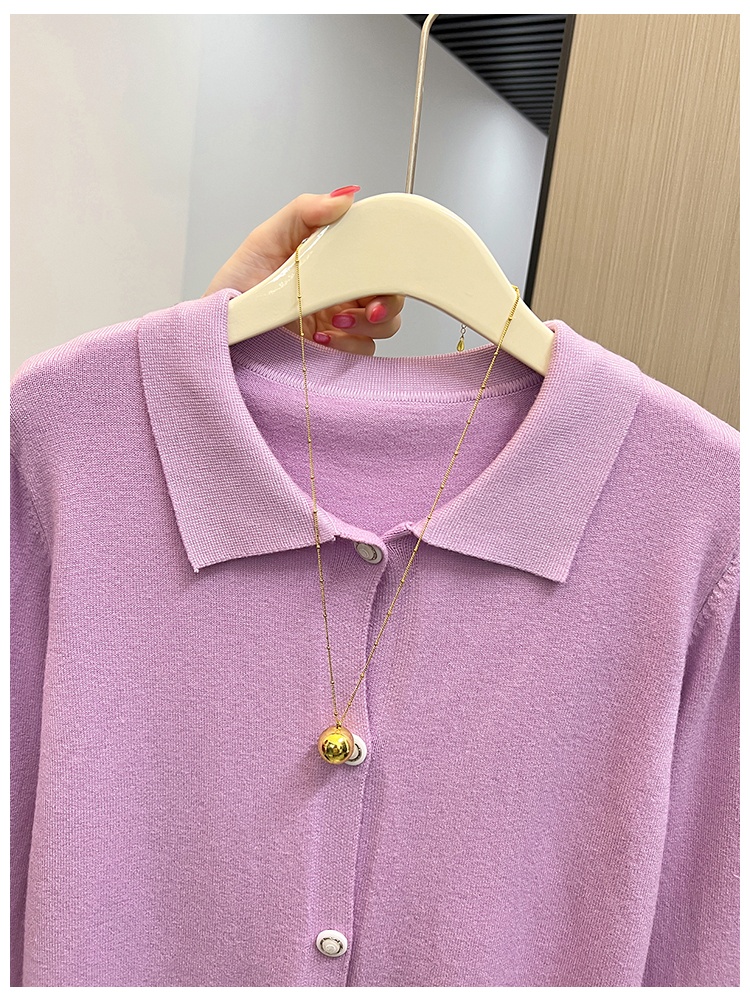 Knitted slim cardigan autumn and winter sweater for women