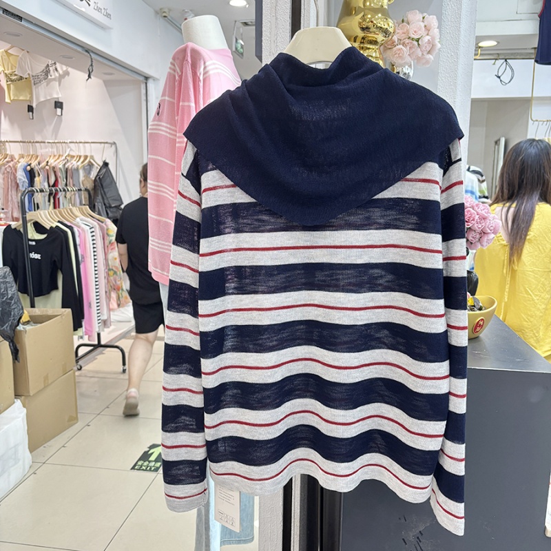 Thin retro shawl autumn and winter sweater 2pcs set