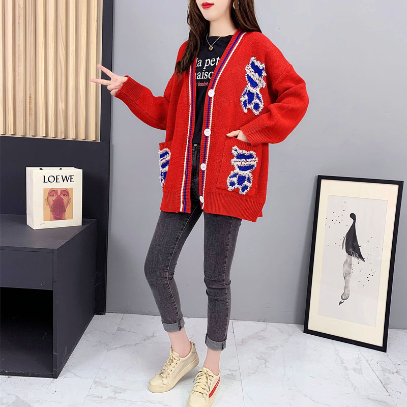 Loose cartoon Korean style coat autumn all-match sweater
