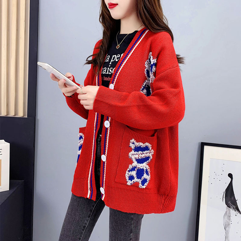 Loose cartoon Korean style coat autumn all-match sweater