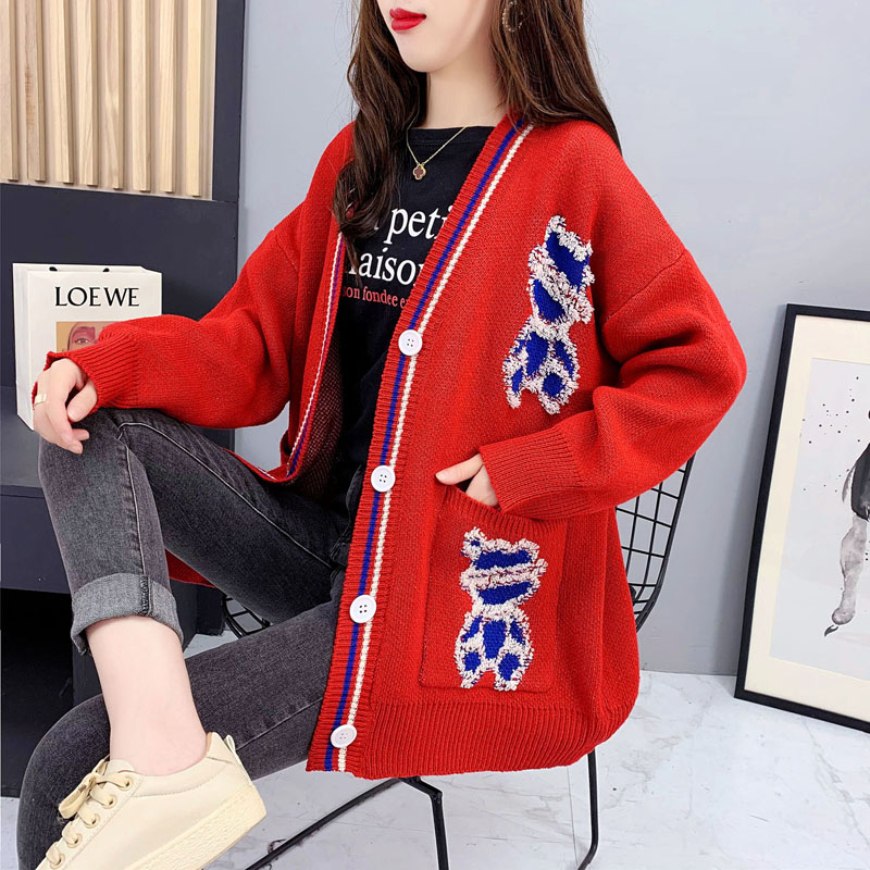Loose cartoon Korean style coat autumn all-match sweater