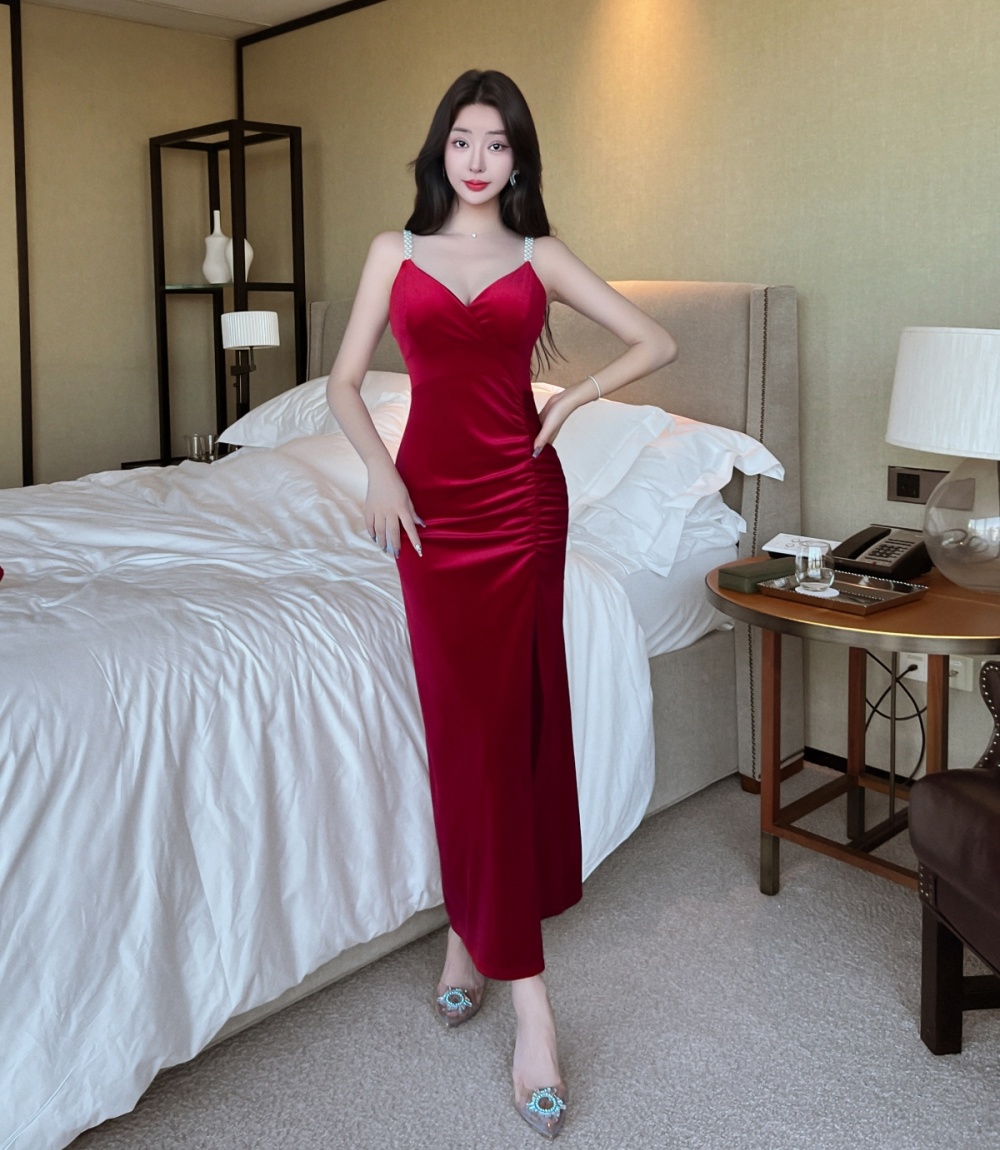 Temperament slim dress long bottoming formal dress
