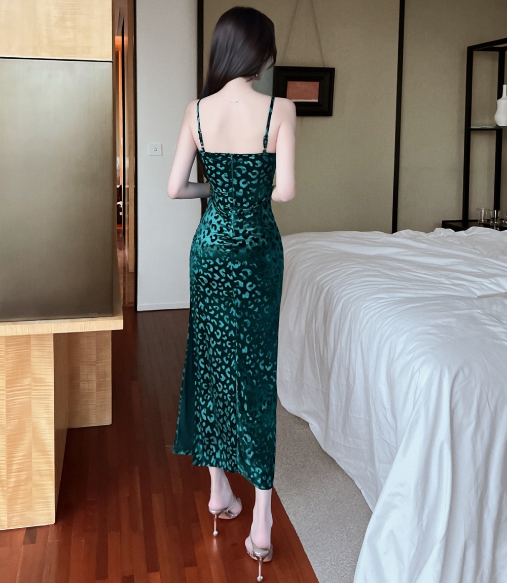Sling long formal dress slim bottoming dress