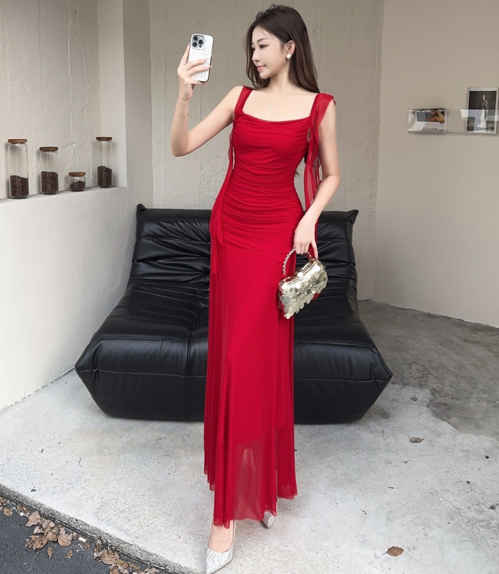Package hip vacation dress seaside slim long dress