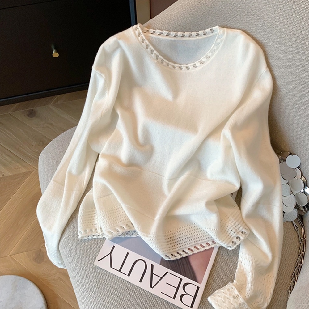 Beige tops round neck small shirt for women
