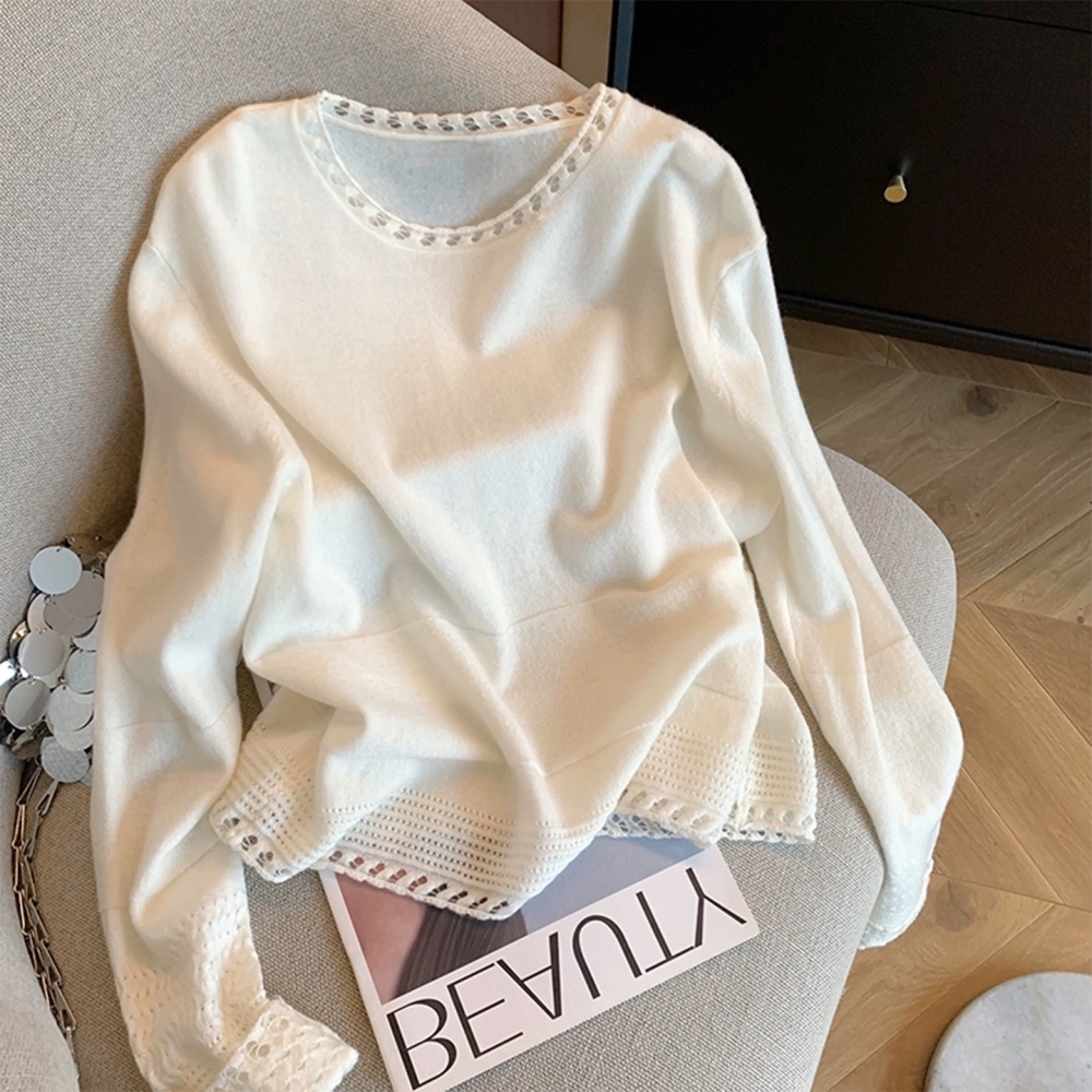 Beige tops round neck small shirt for women