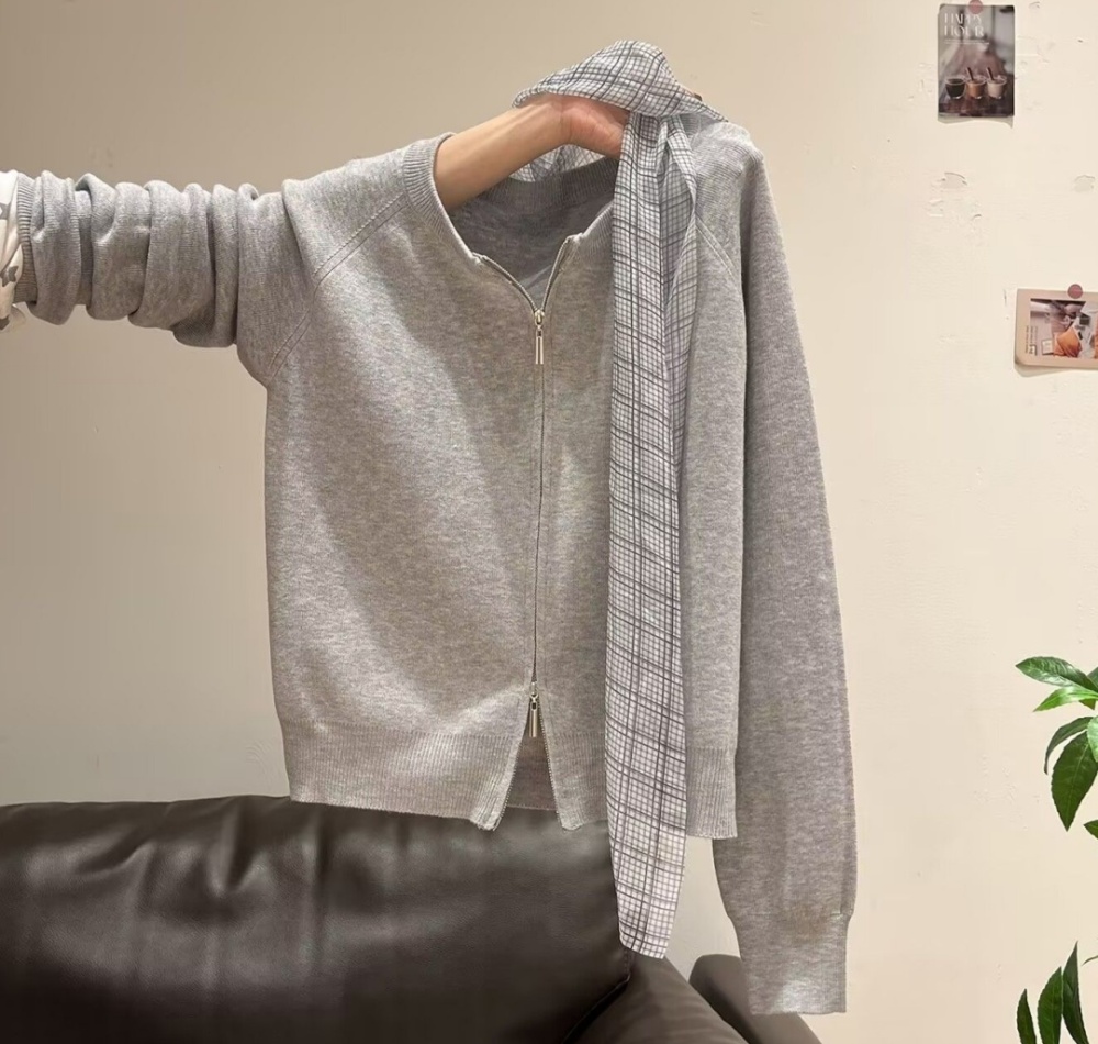 Western style bottoming shirt autumn and winter cardigan for women