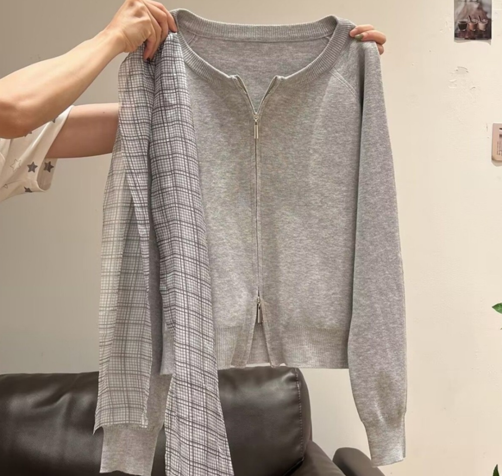 Western style bottoming shirt autumn and winter cardigan for women