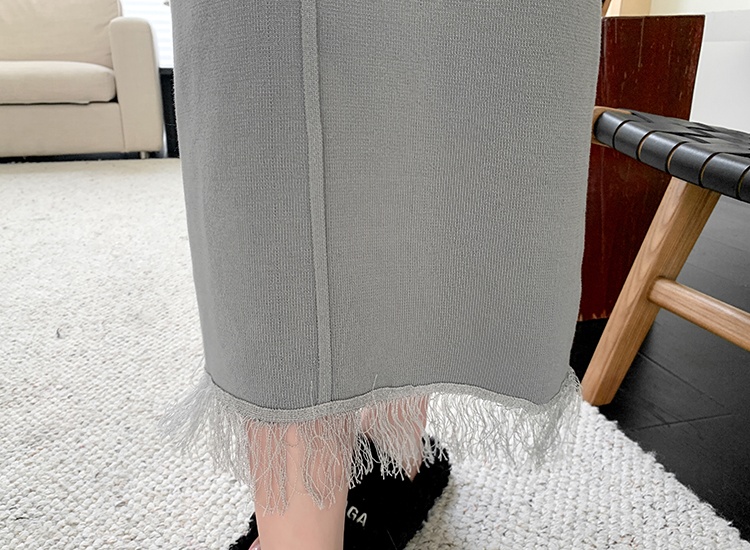 Autumn and winter long dress knitted dress for women