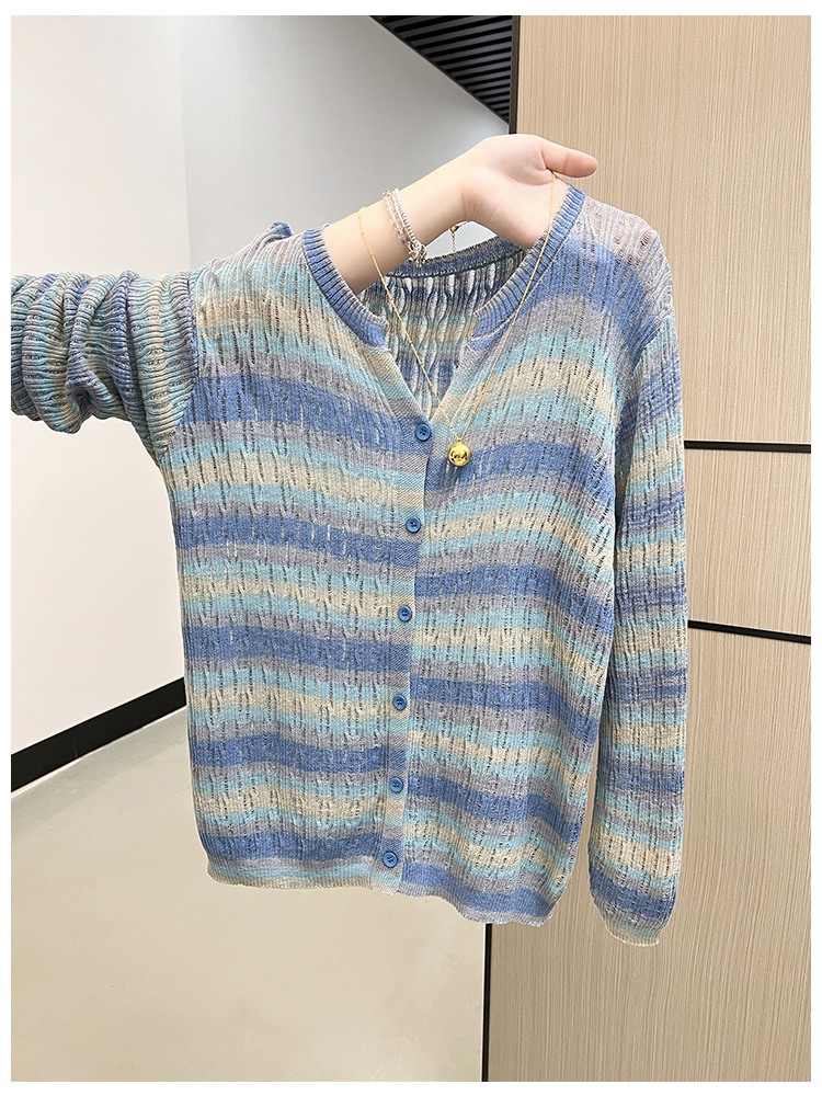 Knitted long sleeve sweater autumn and winter tops