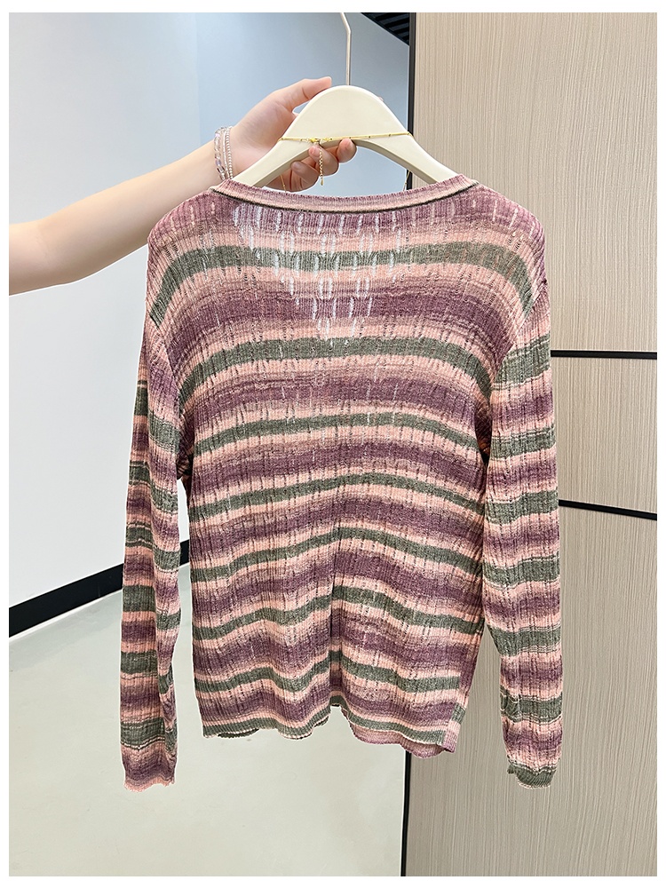 Knitted long sleeve sweater autumn and winter tops