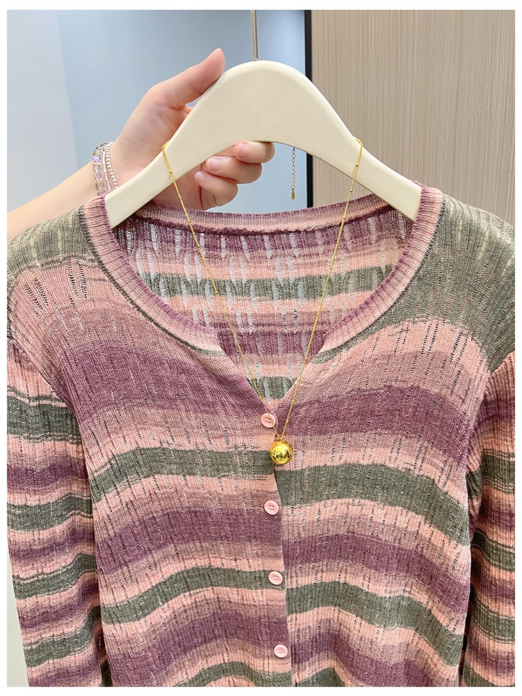 Knitted long sleeve sweater autumn and winter tops