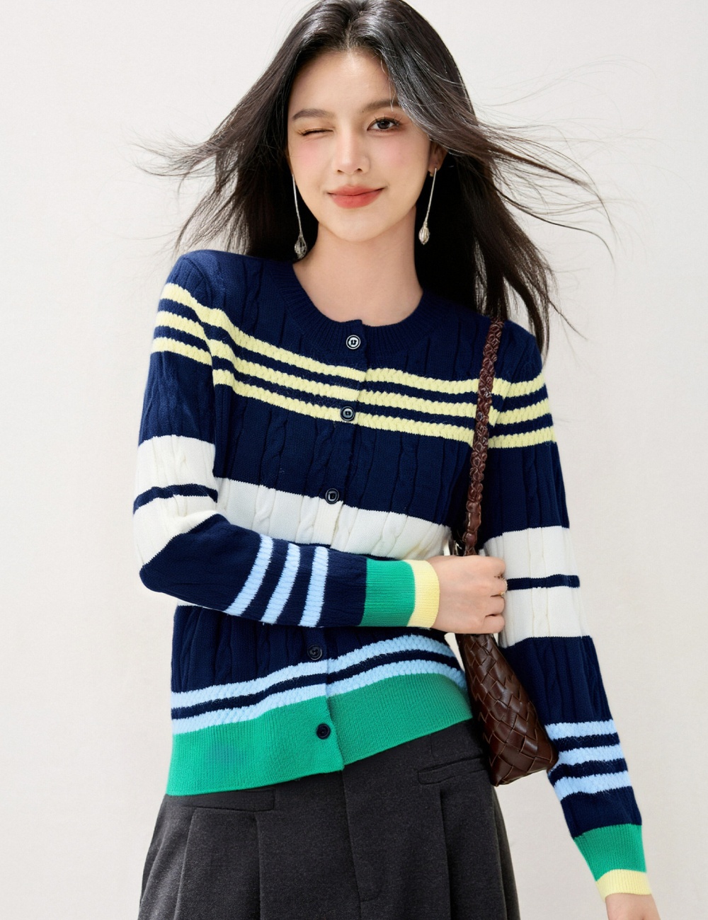 Show young unique sweater autumn Korean style cardigan