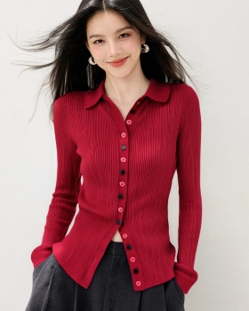 Retro sweater inside the ride tops for women