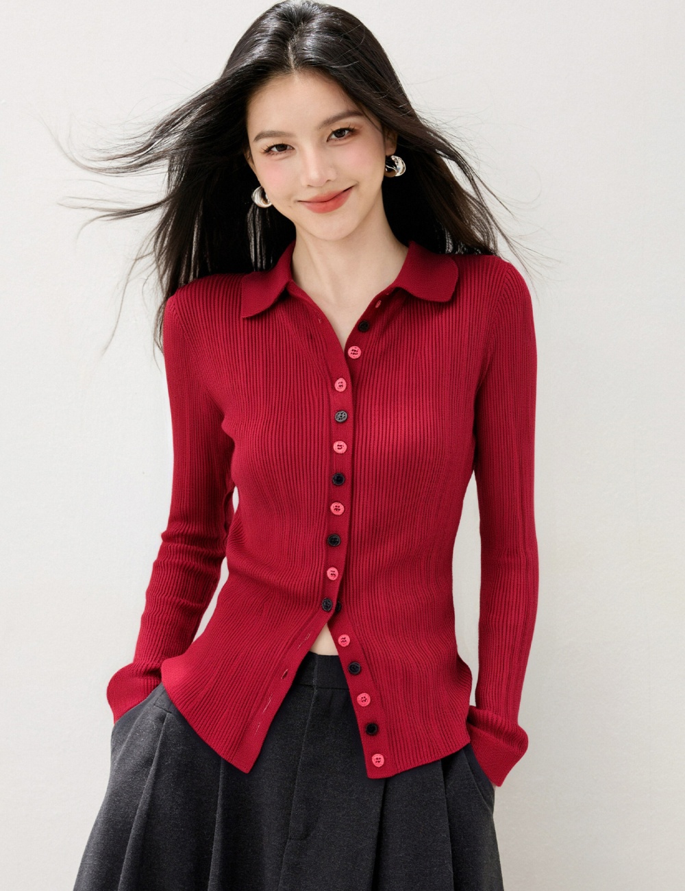 Retro sweater inside the ride tops for women