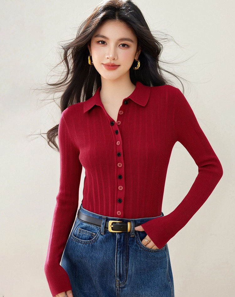 Retro sweater inside the ride tops for women