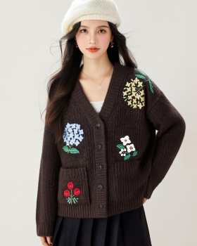 Loose lazy cardigan long sleeve sweater for women