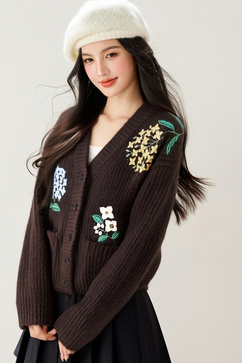 Loose lazy cardigan long sleeve sweater for women
