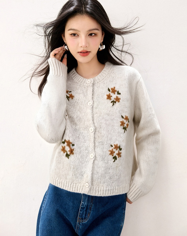 Embroidered tops Korean style coat for women