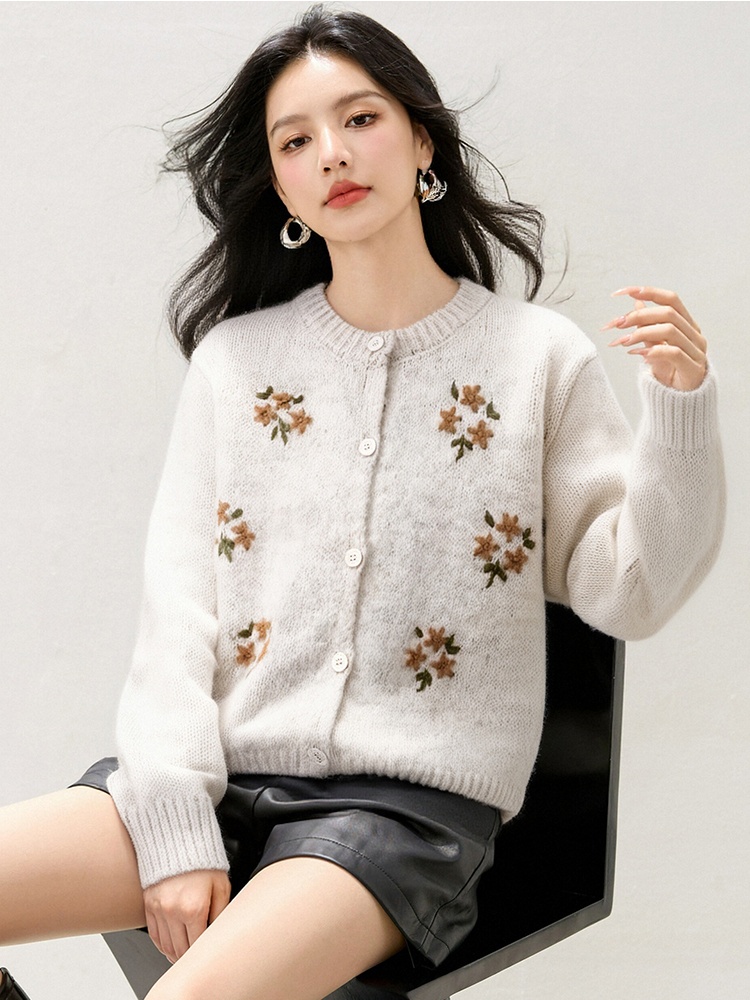 Embroidered tops Korean style coat for women