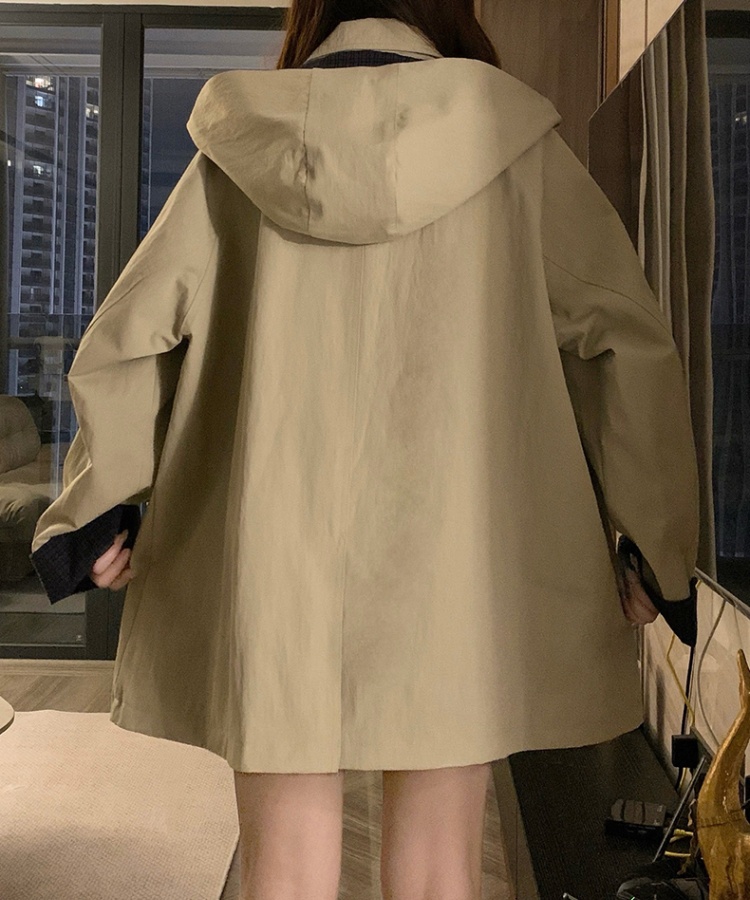 Long Casual windbreaker cstand collar autumn coat for women