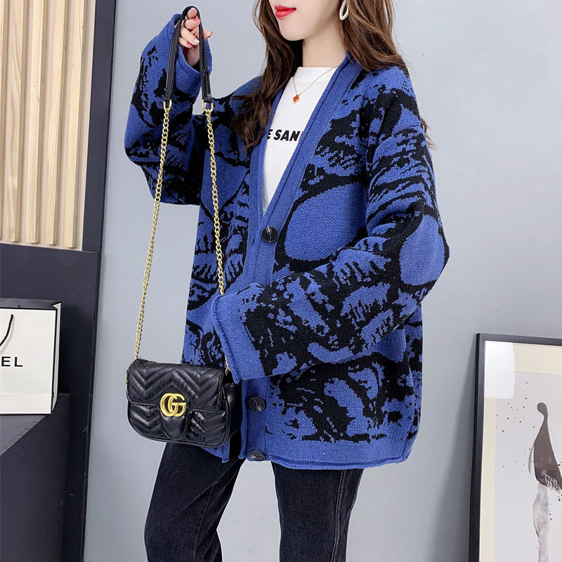 All-match winter cardigan knitted tops for women