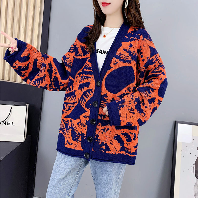 All-match winter cardigan knitted tops for women