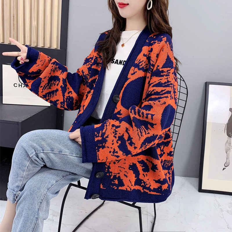 All-match winter cardigan knitted tops for women