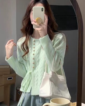 Lazy sweater knitted cardigan for women