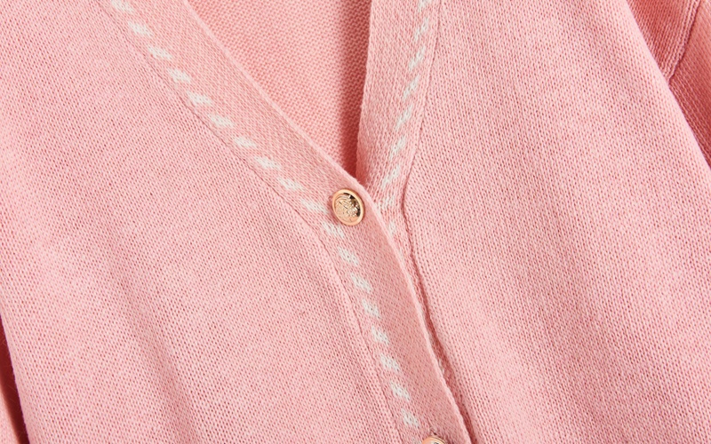 Knitted loose sweater chanelstyle cardigan