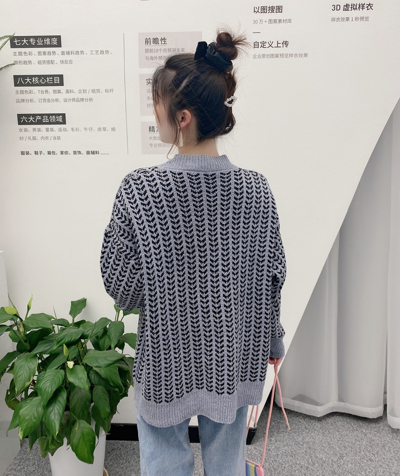 Long sleeve knitted jacket Korean style cardigan for women