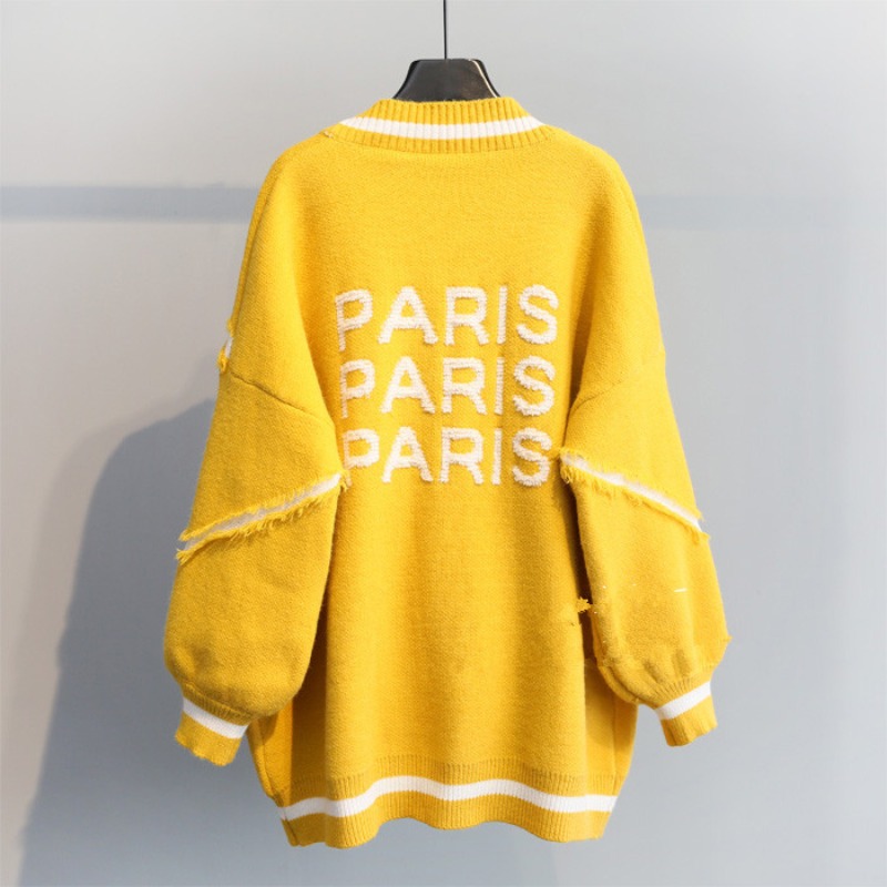Loose knitted lazy cardigan autumn long sweater