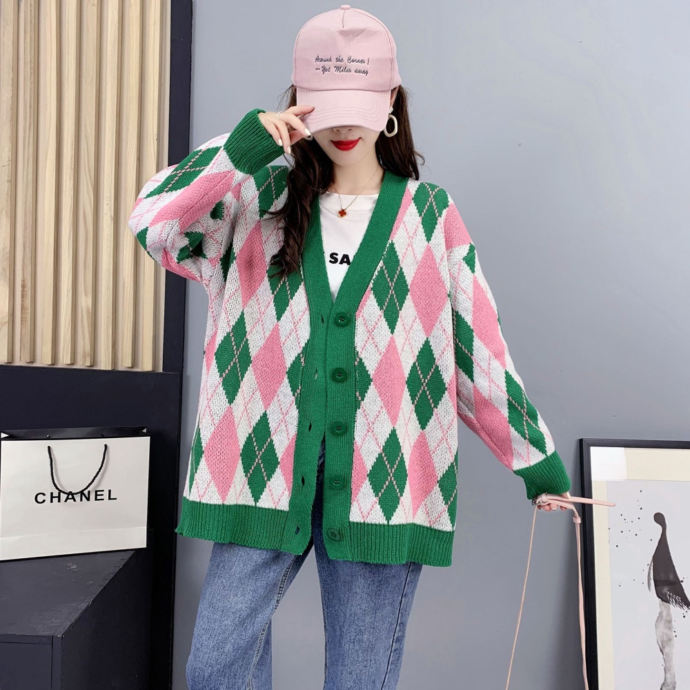 Large yard loose tops wears outside sweater for women