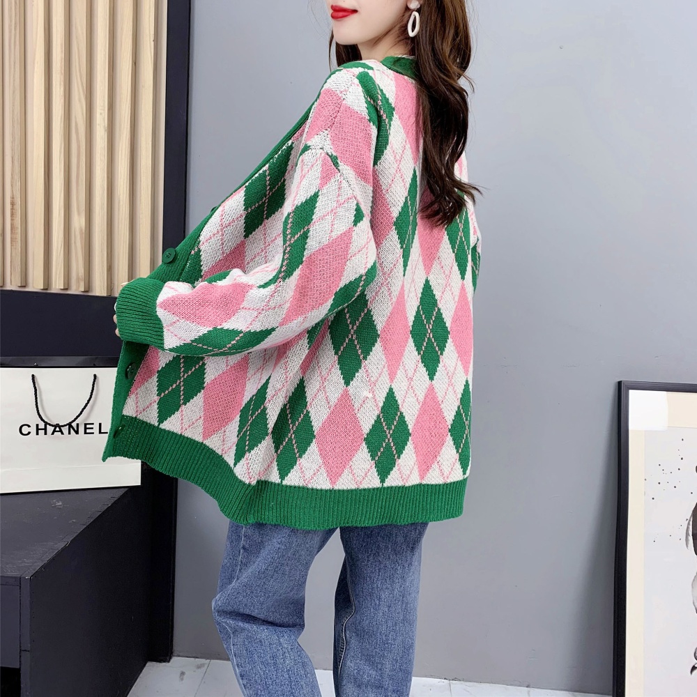 Large yard loose tops wears outside sweater for women
