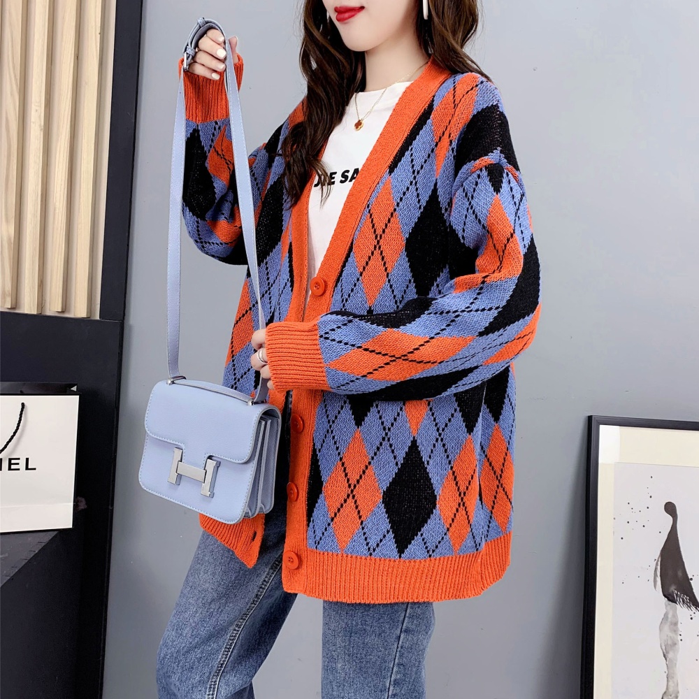 Large yard loose tops wears outside sweater for women